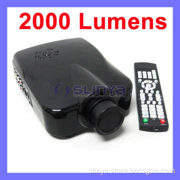 60W 2000 Lumens Full HD LED Projector Support HDMI VGA SD Card AV in USB Input